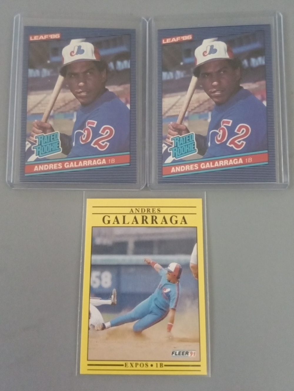 Andres Galarraga Baseball Card Lot 2 Rated Rcs.